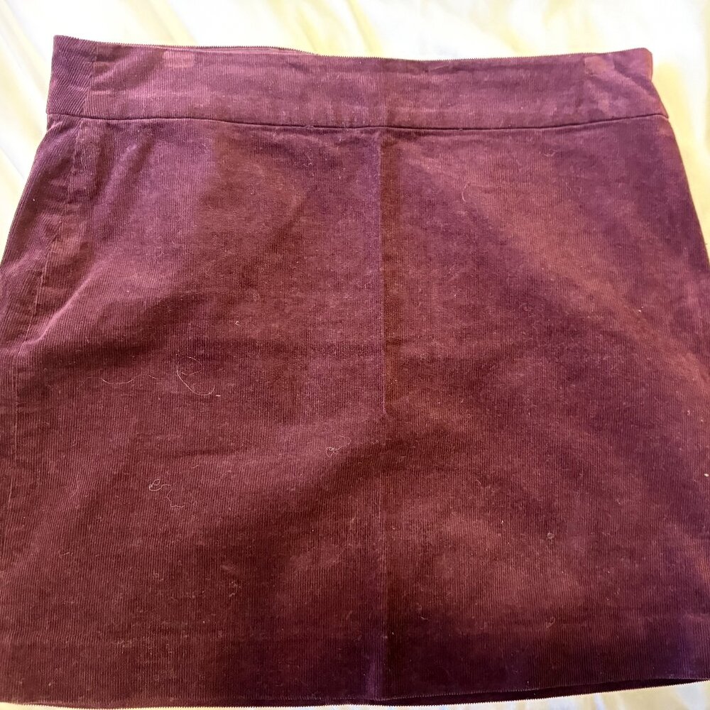 Banana Republic Burgundy Corduroy Mini Skirt Size 6P